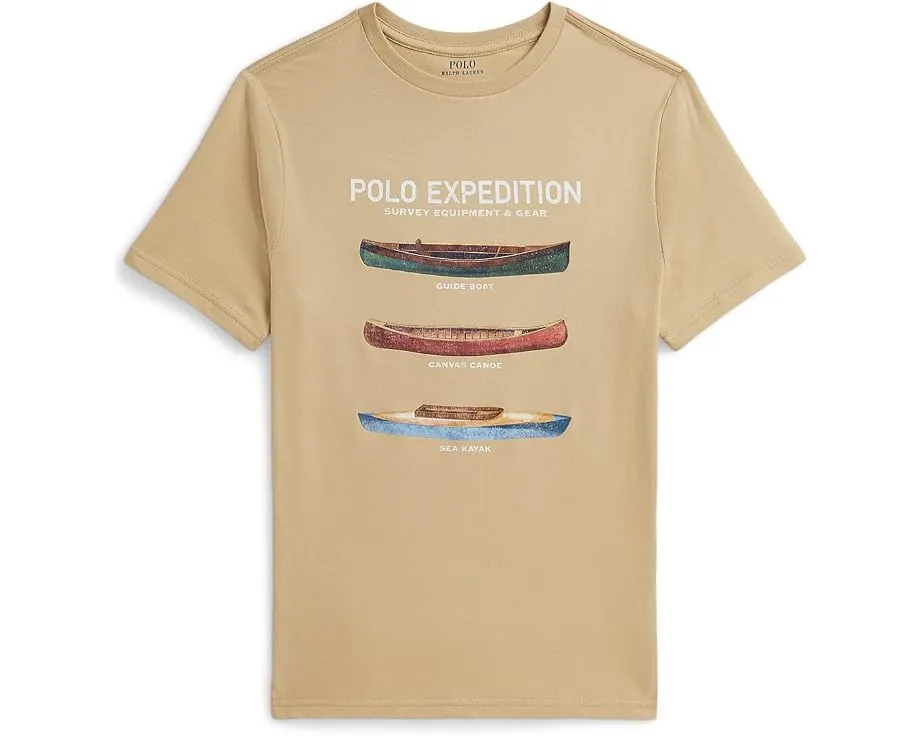Хлопковая футболка с принтом от Polo Ralph Lauren для детей