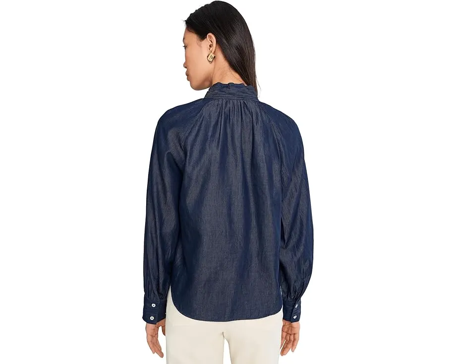 Блузка CeCe с регланными рукавами и бантом на воротнике