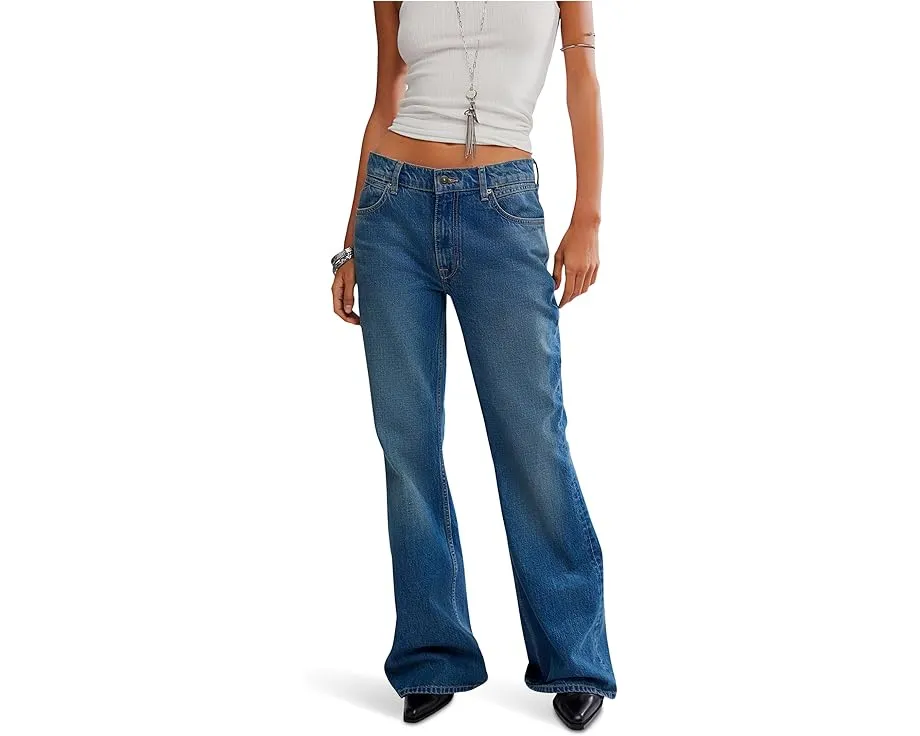 Free People West Coast Relaxed Jean расслабленные джинсы с прямой штаниной