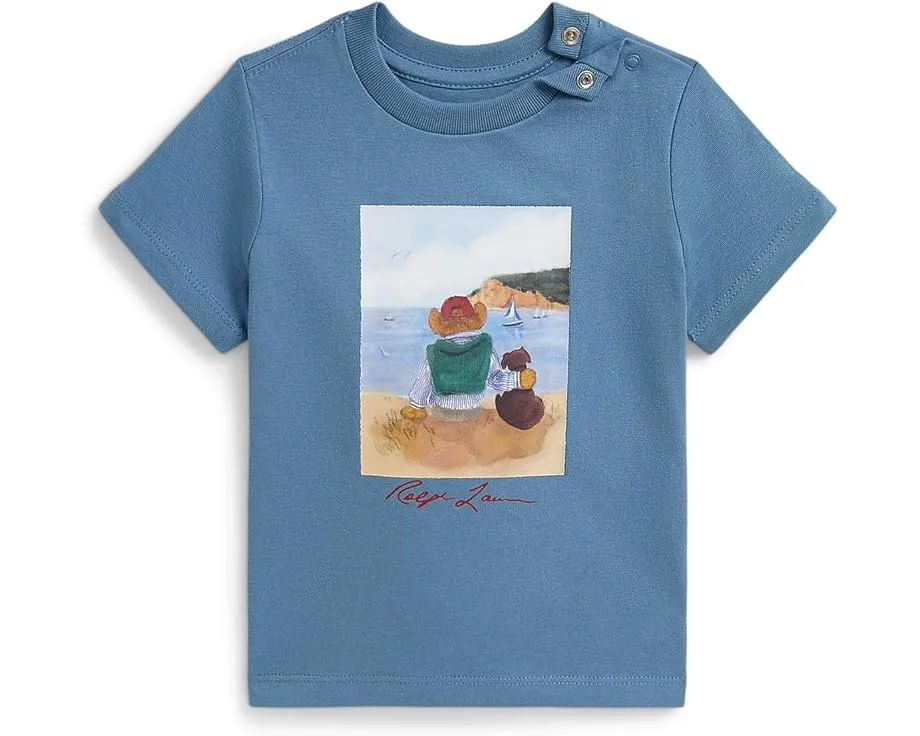 Футболка Polo Bear из хлопкового джерси для младенцев Polo Ralph Lauren Kids