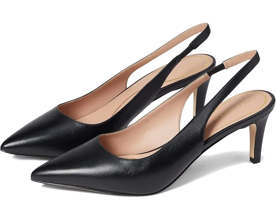 Cole Haan лодочки Vandam на каблуке 65 мм с леопардовым принтом и открытой пяткой