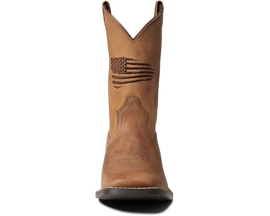 Сапоги Ariat Patriot II Homestd для детей с вышитым флагом США и квадратным носком