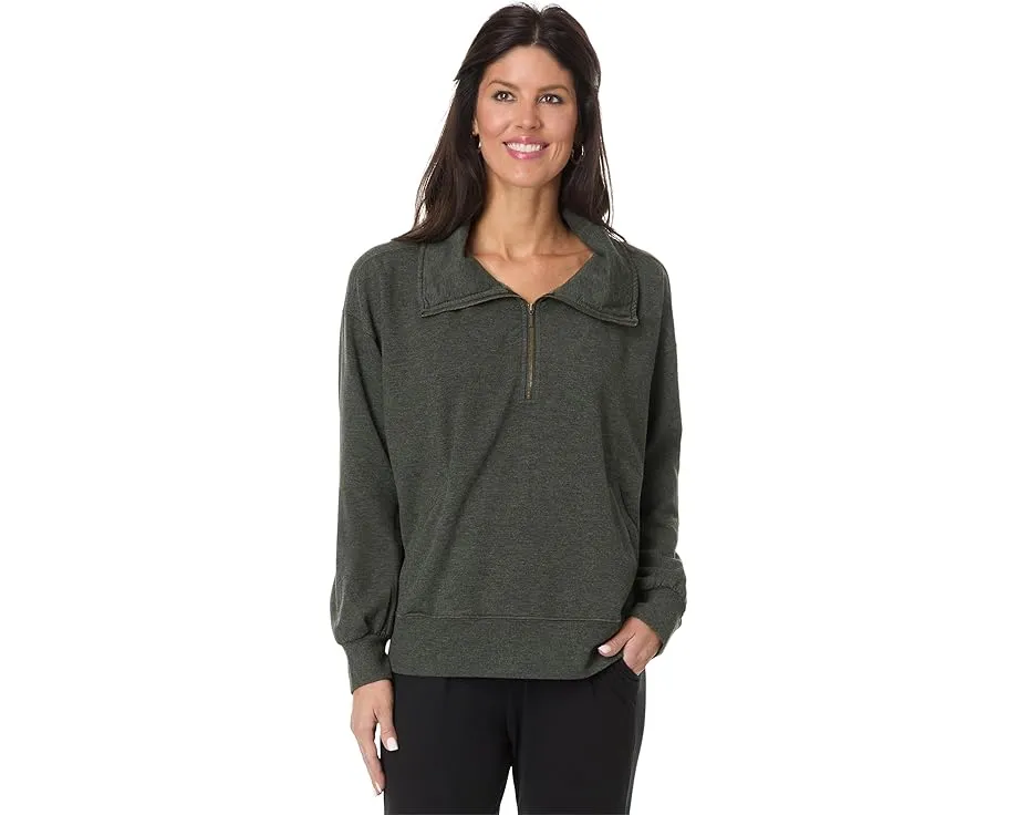 Свитшот Mod-o-doc с длинным рукавом и воротником на молнии для повседневного образа