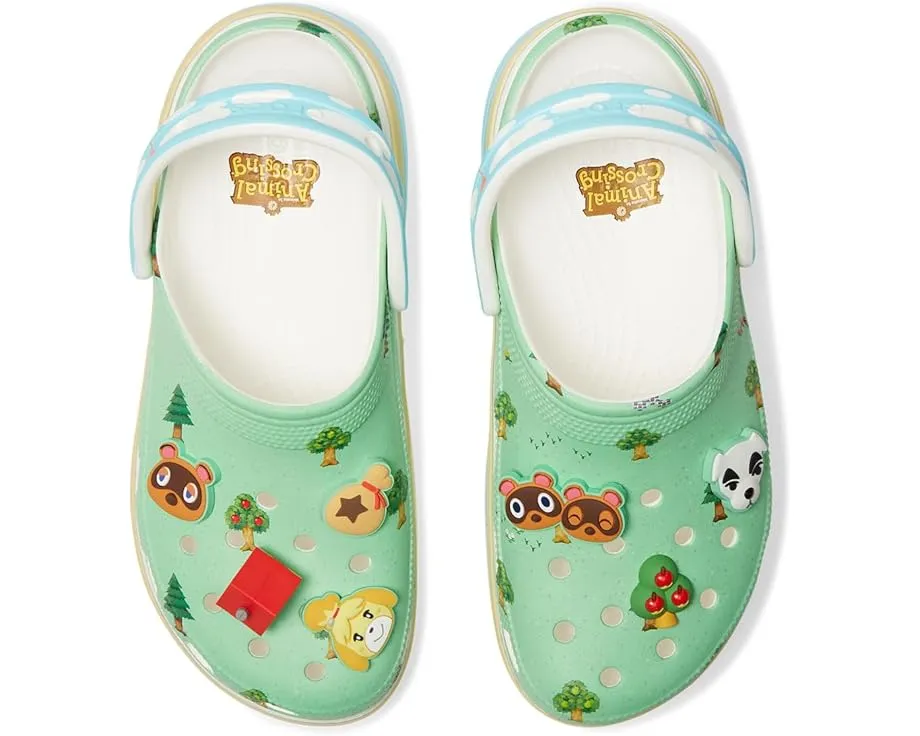 Клоги Crocs Animal Crossing на платформе с дизайном из игры