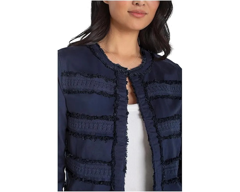 Жакет Liverpool Los Angeles без воротника из мягкого твила с кружевом и бахромой