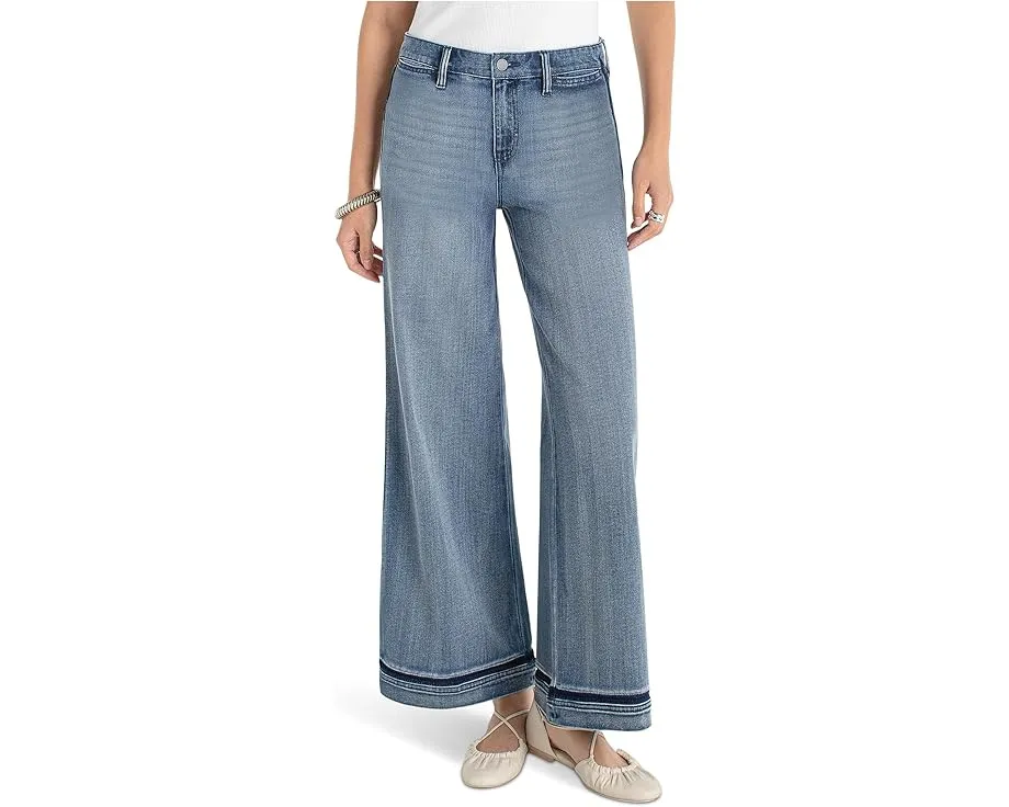 Джинсы Liverpool Los Angeles Super Stride Wide Leg с эффектом тени на манжете