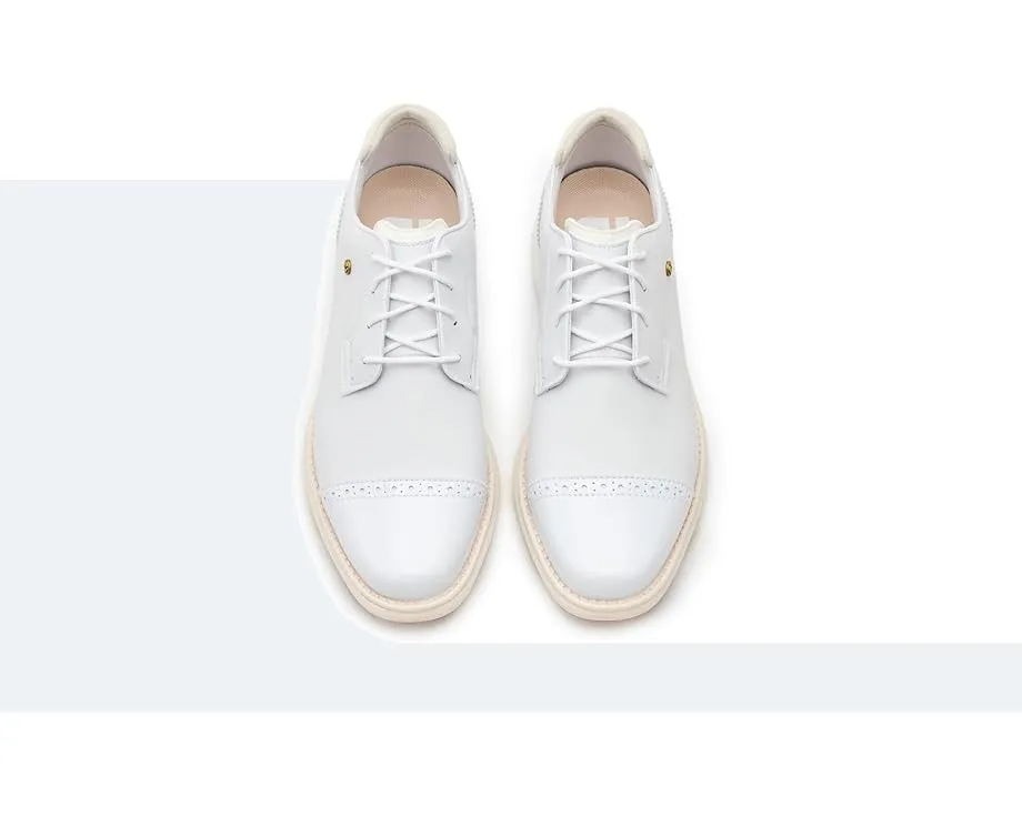 FootJoy Traditions Spikeless Cap Toe с кожаным верхом и бесшиповой подошвой