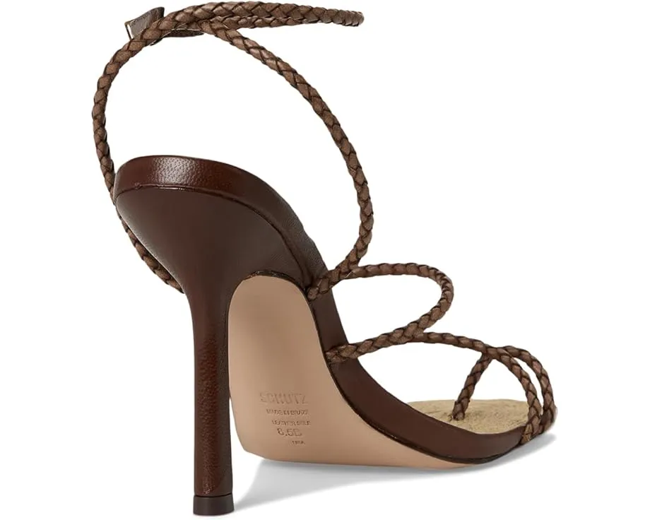 Schutz Kaya Straw босоножки на шпильке с квадратным носком и плетеным верхом