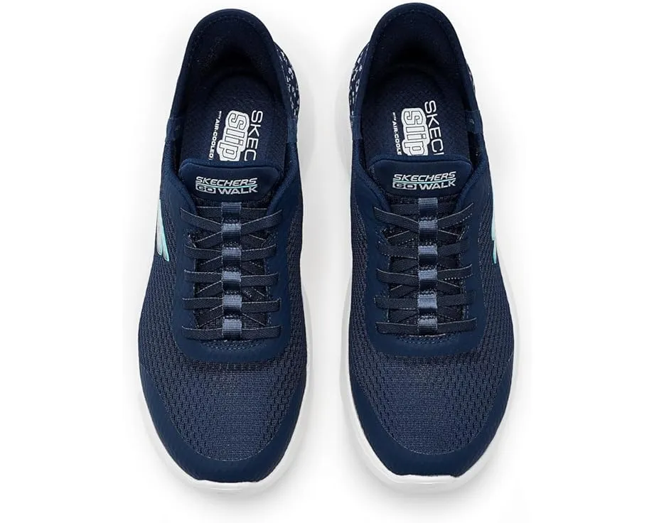 SKECHERS Performance Go Walk Flex Lily Rose с эластичными шнурками и сетчатым верхом