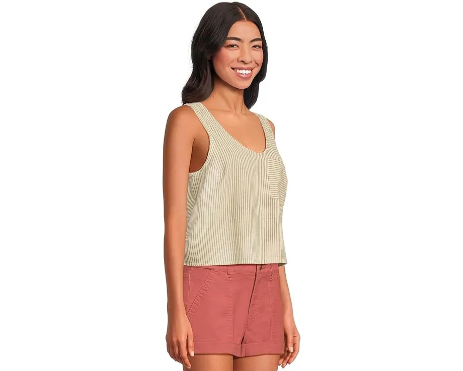Топ Toad&Co Taj Hemp Button Back из конопли с V-образным вырезом