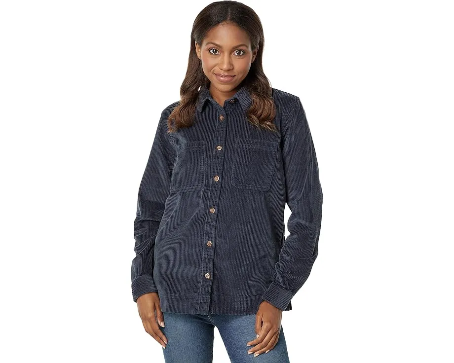 Расслабленная рубашка L.L.Bean Comfort Corduroy из вельвета с длинными рукавами