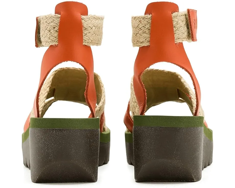 Сандалии FLY LONDON Yory430fly на танкетке с ремешком на липучке и толстой амортизацией