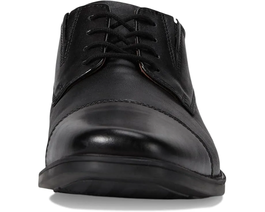 Туфли Clarks Tilden Cap с блестящей кожей и двойной резинкой