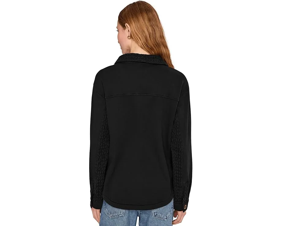 Оверсайз шакет из смесовых материалов с длинным рукавом Mod-o-doc