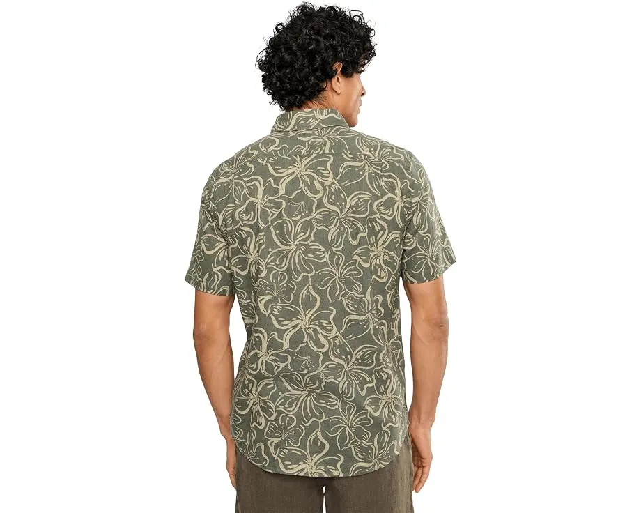 Рубашка Faherty Short Sleeve Breeze с принтом и расслабленным кроем