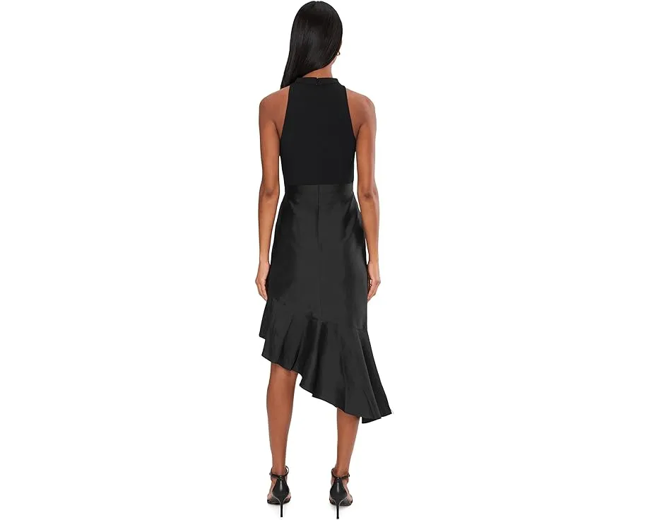 Платье миди Crepe Combo Taffeta с асимметричным подолом от Adrianna Papell