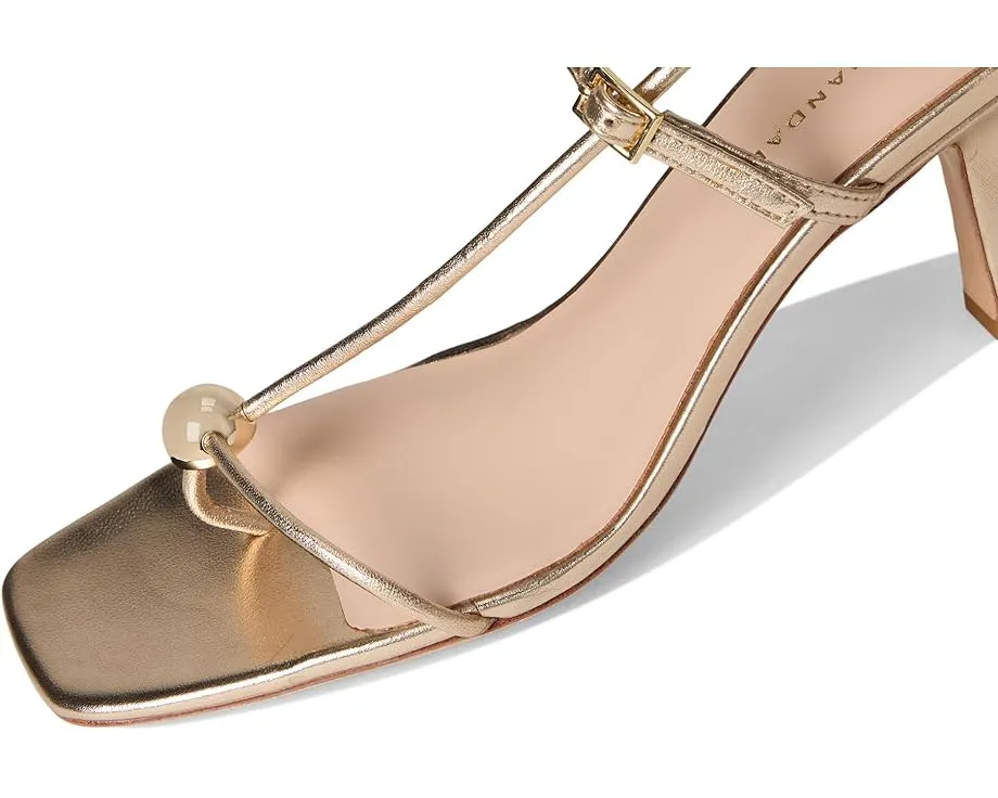 Босоножки Loeffler Randall Triana на среднем каблуке с золотым шармом