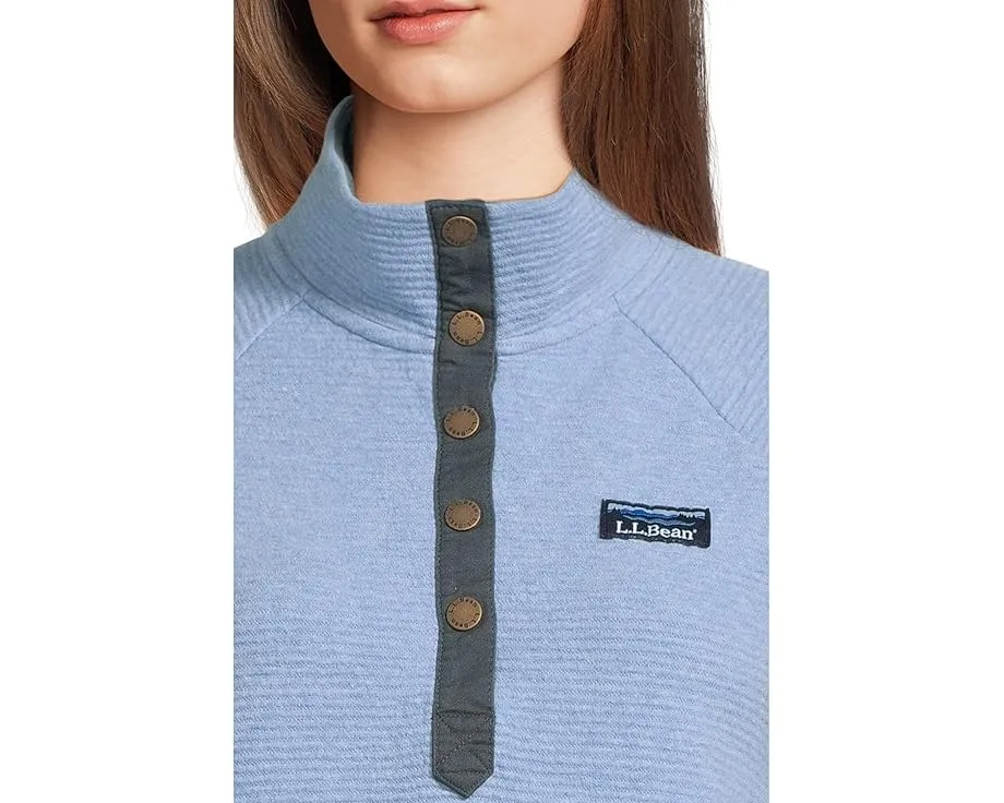 L.L.Bean Свитер Lakewashed Ottoman Knit с кнопками на воротнике