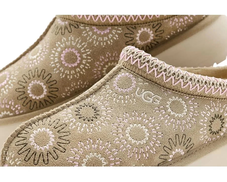 Тапочки UGG Tazz Sun Stitch с вышивкой и подкладкой из меха