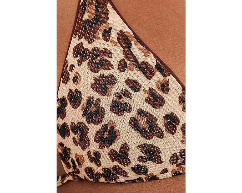 Верх для купальника Safari Leopard Cheryl Reversible Triangle от BECCA