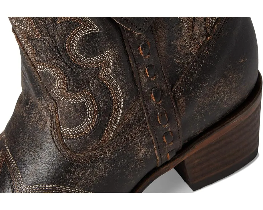 Ботинки Corral Boots L5917 с боковой молнией и вышивкой черно-коричневого цвета
