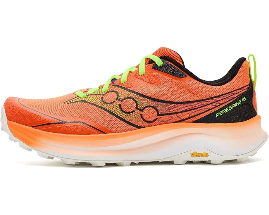 Трейловые кроссовки Saucony Peregrine 16 с подошвой Vibram MegaGrip и усиленной амортизацией PWRRUN