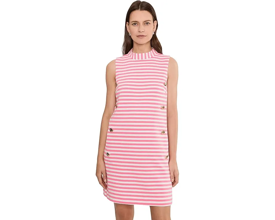 Платье Carmina Shift от Lilly Pulitzer с золотыми пуговицами