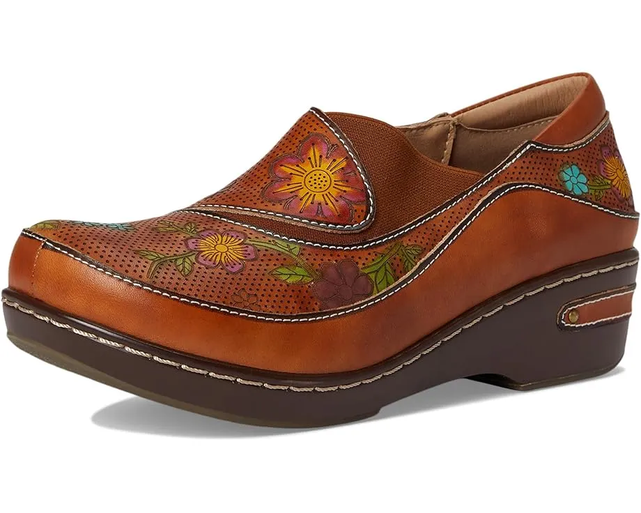 Клоги Burbank-Flower с перфорированными цветами и эластичной вставкой L'Artiste by Spring Step