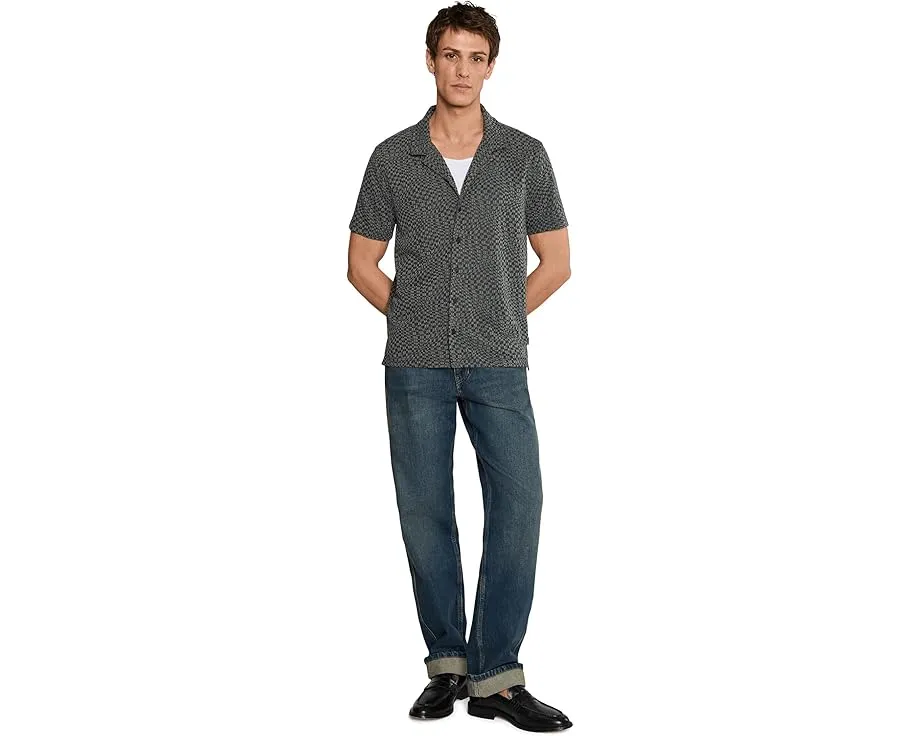 Рубашка John Varvatos Cillian с отложным воротником и короткими рукавами