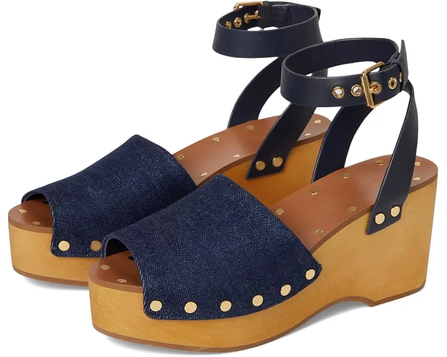 Клоги Madewell Holland из кожи с платформой и регулируемой лодыжечной лямкой