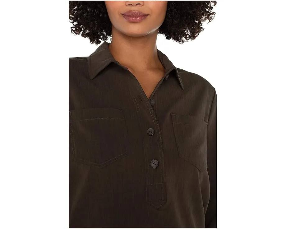 Блуза Liverpool Los Angeles с длинным рукавом и резинкой на талии