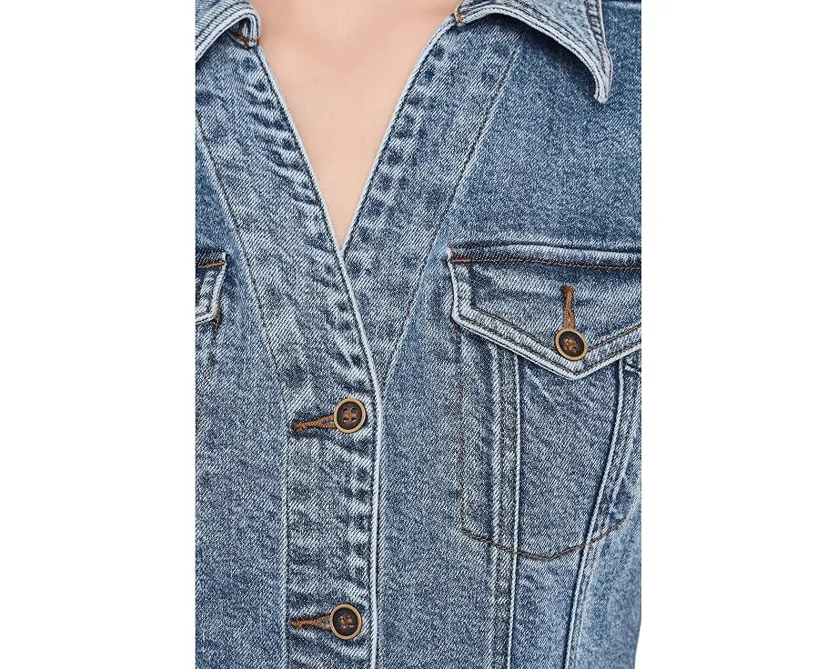 Платье Ruth Denim Front Dress с расклешенными рукавами от KUT from the Kloth