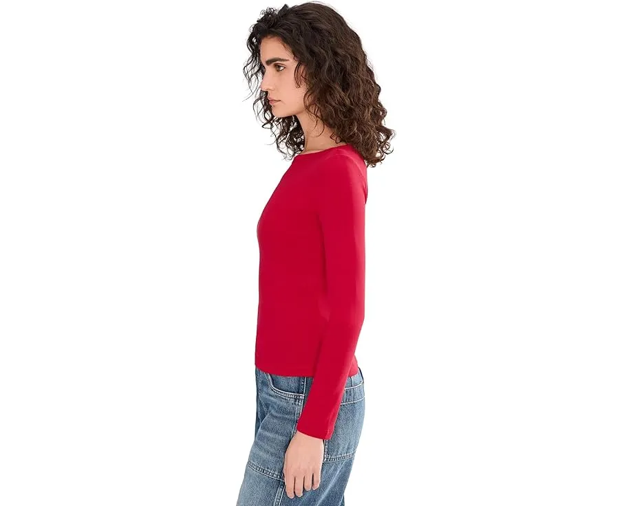 Футболка Madewell 90s Boatneck из компактного хлопка с длинными рукавами