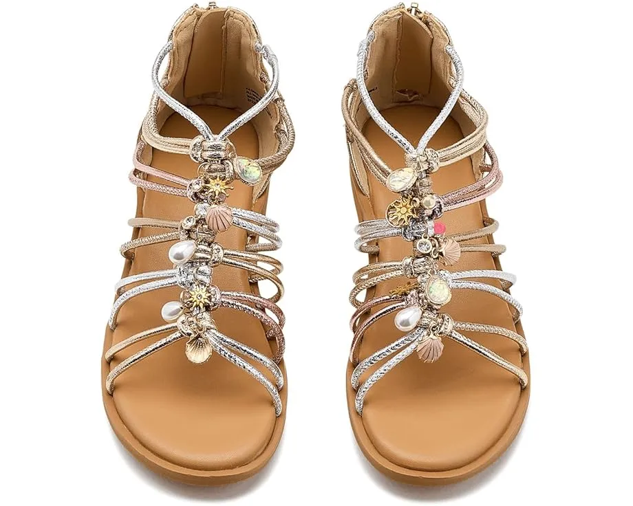 Steve Madden Glowee детские сандалии с металлическими бретелями и застежкой-молнией