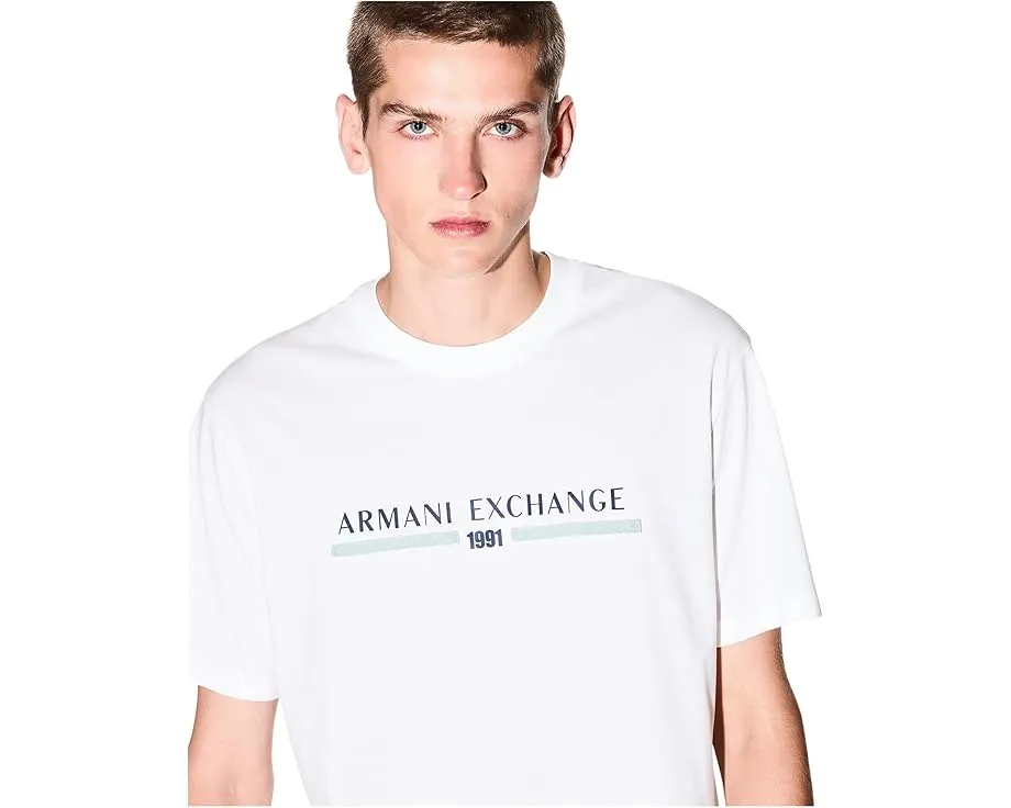 Футболка Armani Exchange с логотипом 1991 на груди из хлопка