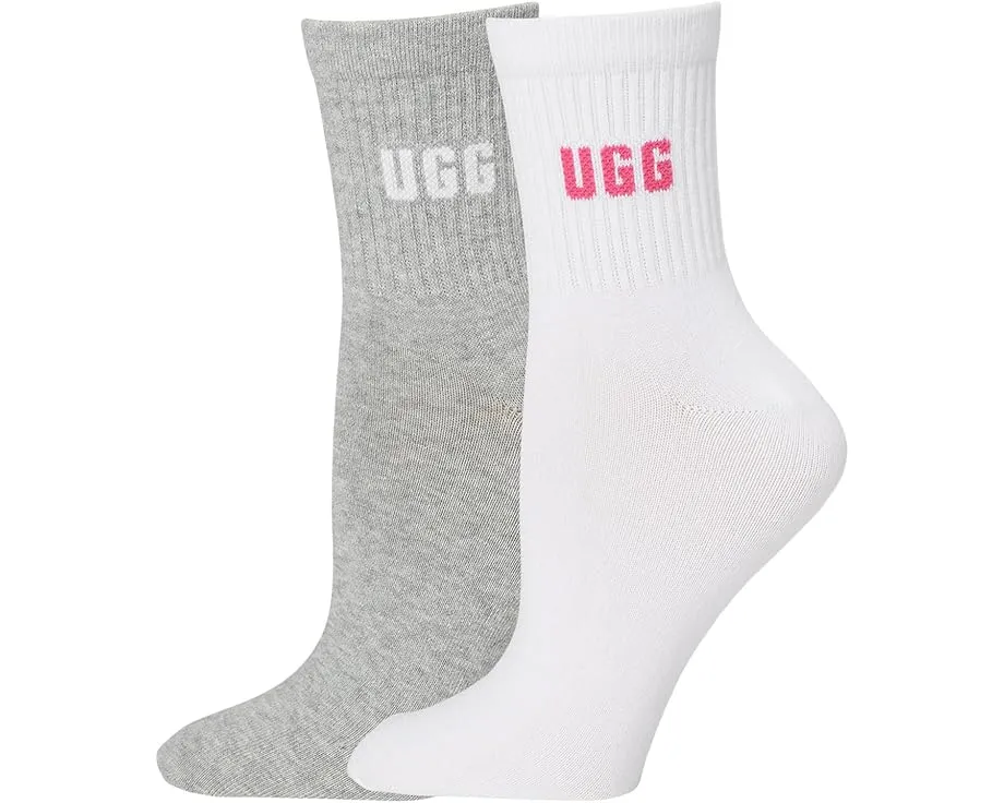 Набор носков Quinlin Logo Quarter 2 Pack от UGG с переработанными материалами