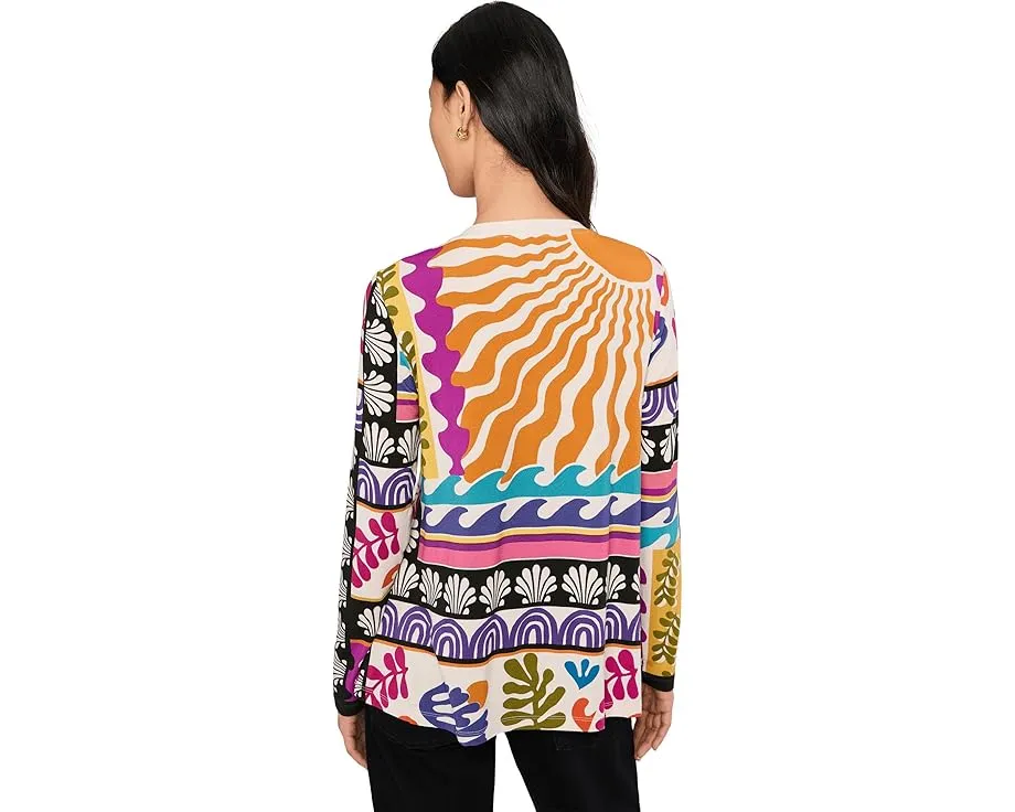 Футболка Johnny Was The Janie Favorite с длинным рукавом и круглым вырезом в цветочный принт