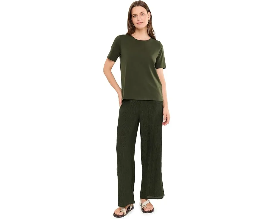 Футболка Eileen Fisher из органического пима хлопка с круглым вырезом