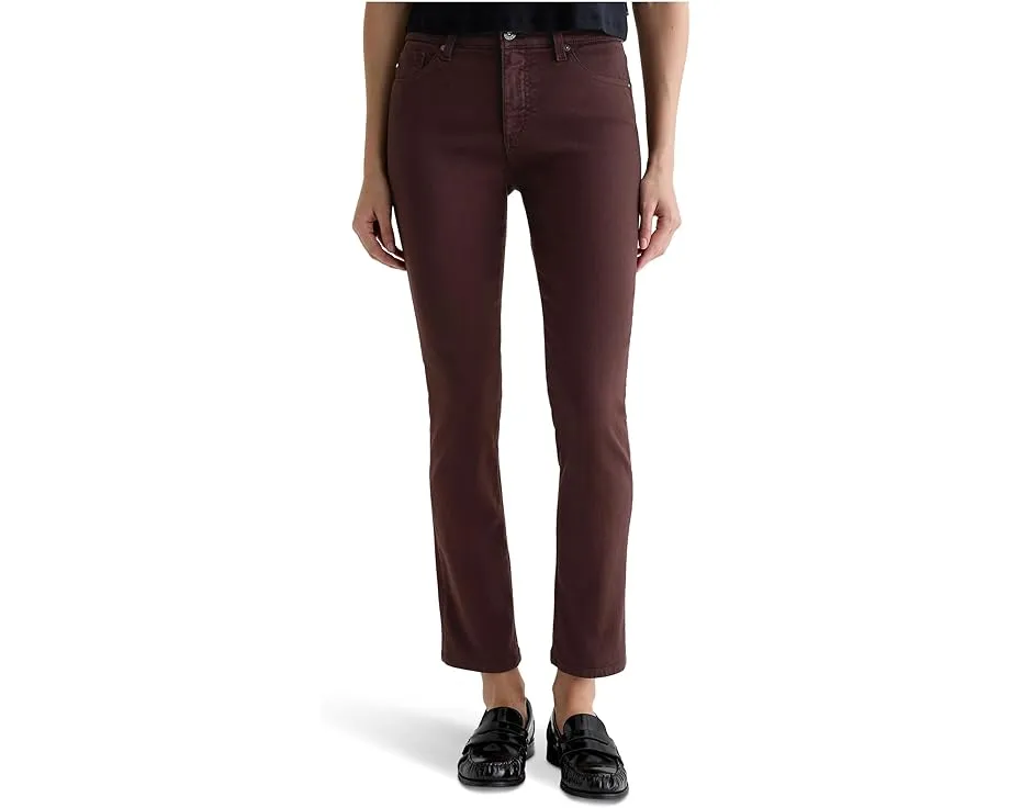 Прямые зауженные джинсы AG Jeans Mari со средней посадкой в цвете Coffee Bean