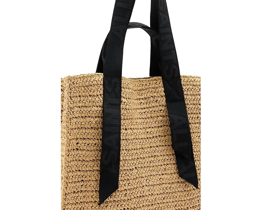 Тотеб Lullah N/s из бумажной соломки с кожаными деталями AllSaints