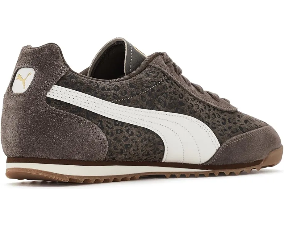 Кроссовки Puma Arizona Cat из замши с анималистичным принтом в бронзово-белых тонах
