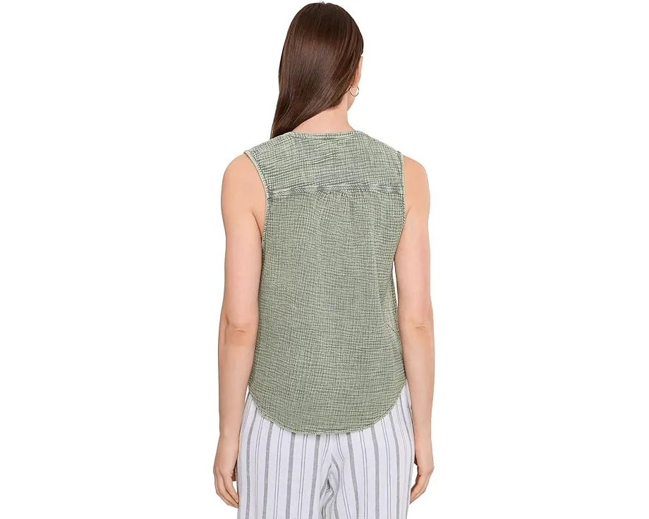 Топ Splendid Ava из воздушной марли с пуговицами и V-образным вырезом