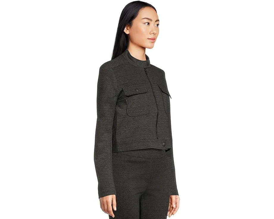 Короткий жакет Elliott Lauren из ткани понте твил на молнии с накладными карманами