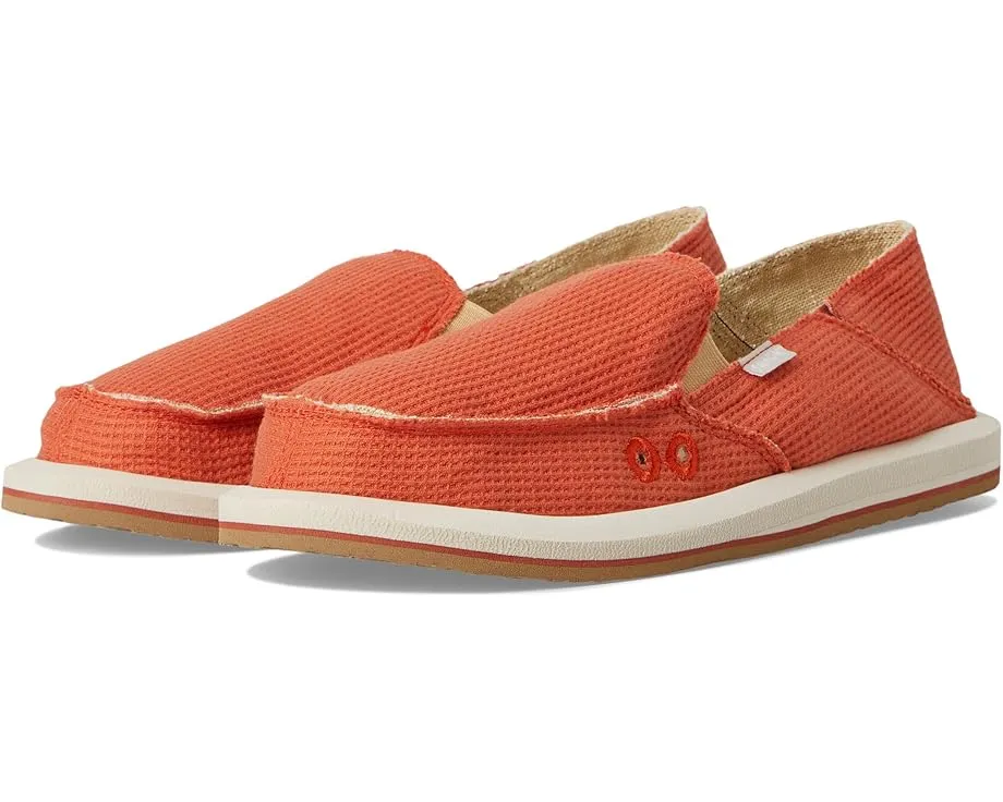 Sanuk Donna Waffle Knit с вафельной вязкой и стелькой Soft Top с защитой от запаха