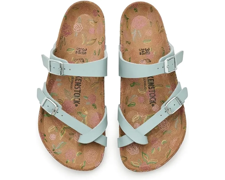 Сандалии Birkenstock Mayari с цветным принтом на стельке и перекрестными ремешками