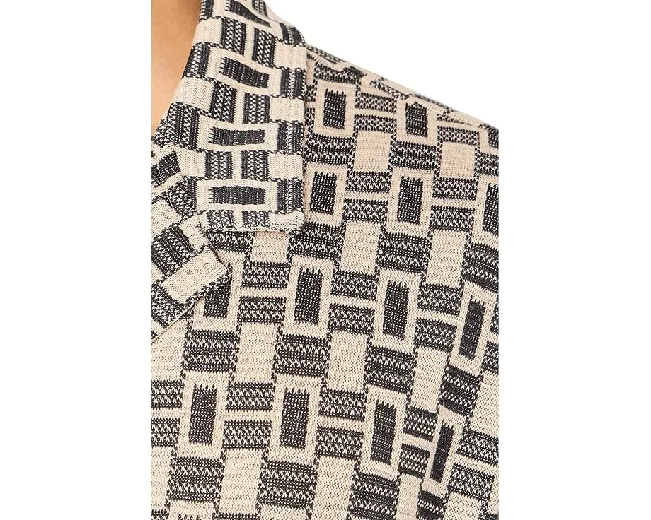 John Varvatos рубашка Sanford Camp Collar Light Khaki