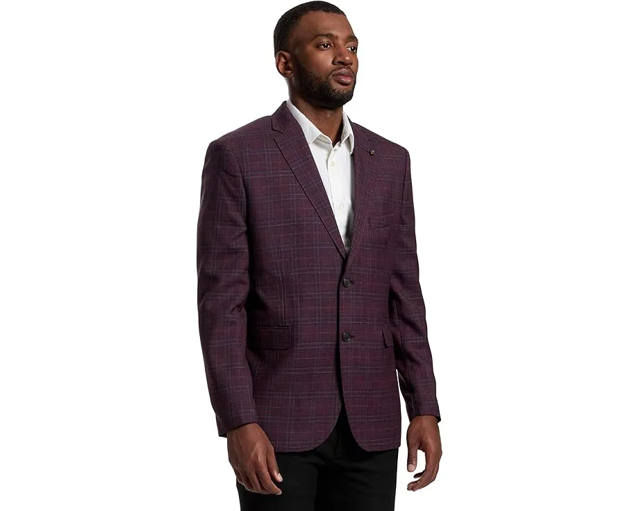 Классический пиджак Johnston & Murphy в клетку Windowpane