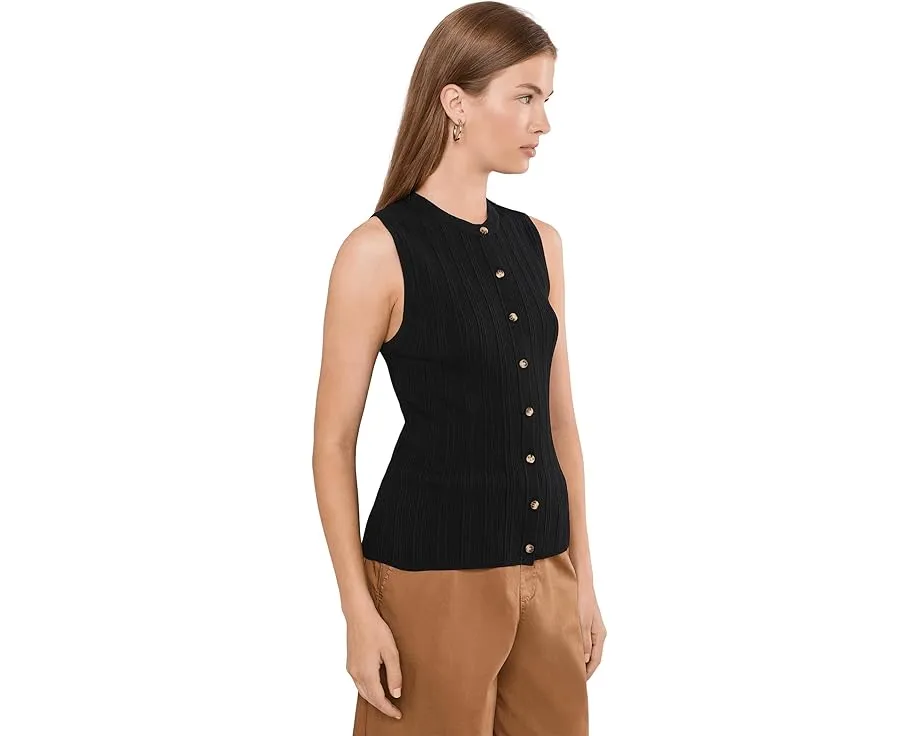 Manhattan Rib Button Cardi кардиган Sanctuary в черном цвете