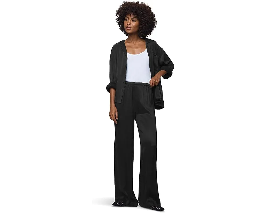 Splendid Широкие брюки Serena из атласа с эластичным поясом и карманами