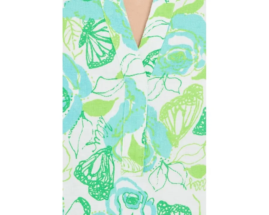 Платье Lilly Pulitzer Mialeigh с рукавом три четверти из льна